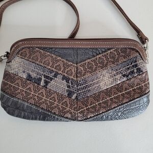 Relic (Fossil) Faux Leather Crocodile Snakeskin Embossed Crossbody Bag